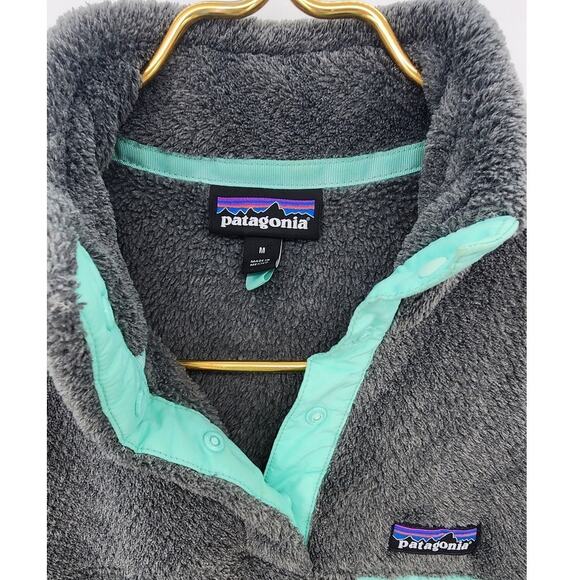 Patagonia T-Snap Pullover Size Medium Dark Grey Green - Picture 6 of 8
